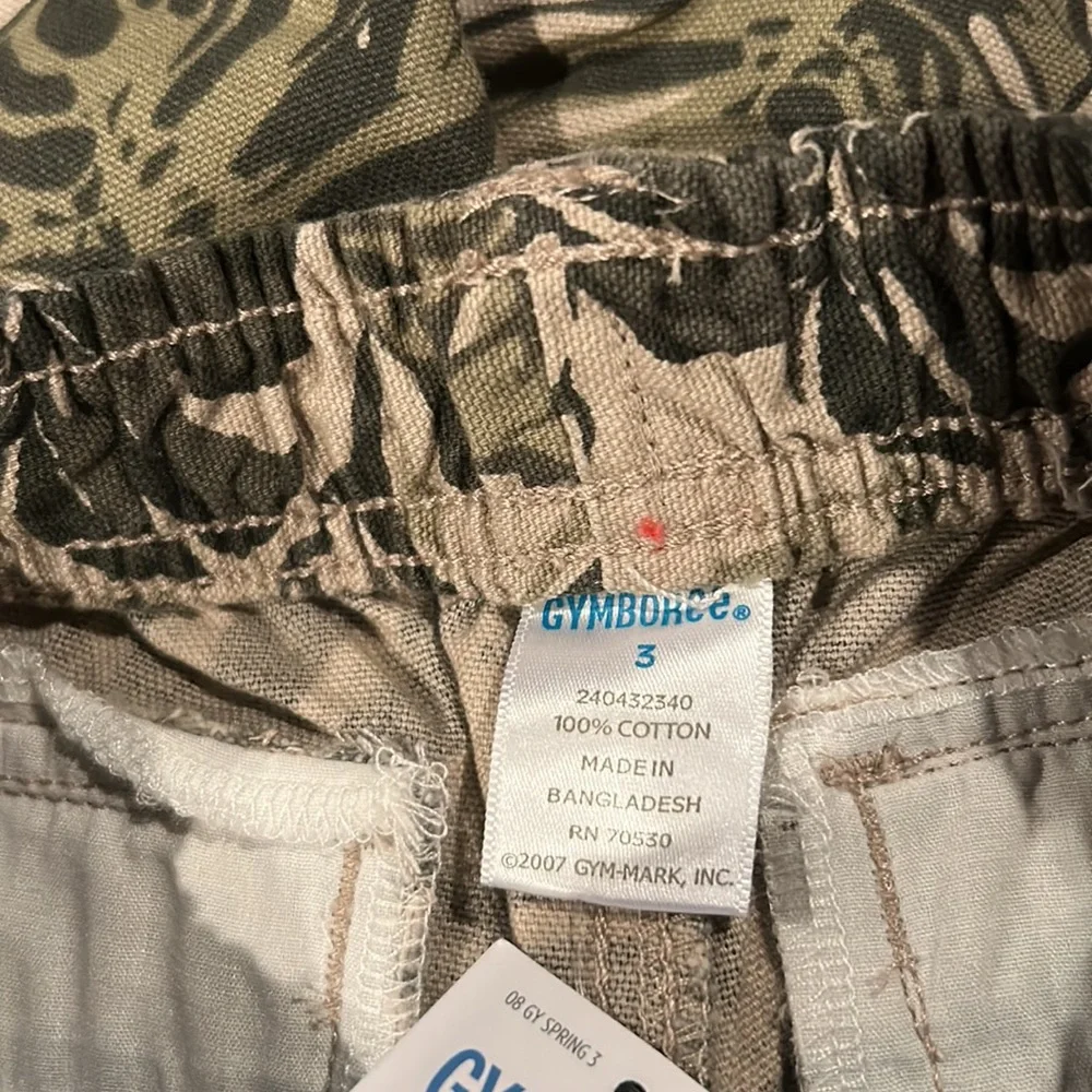 NWT Gymboree Global Surf Canvas Leaf Shorts Size 3